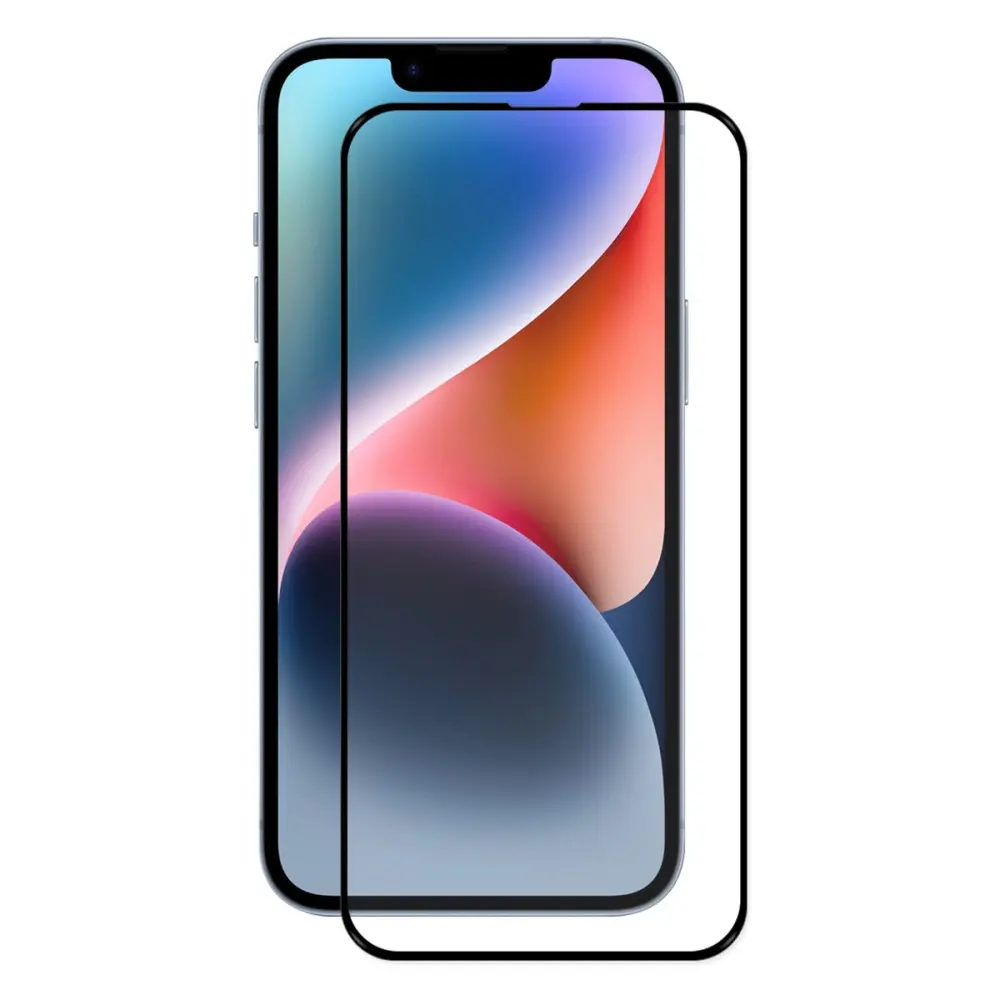 Full-fit Hærdet Glas Skærmbeskytter iPhone 16e sort