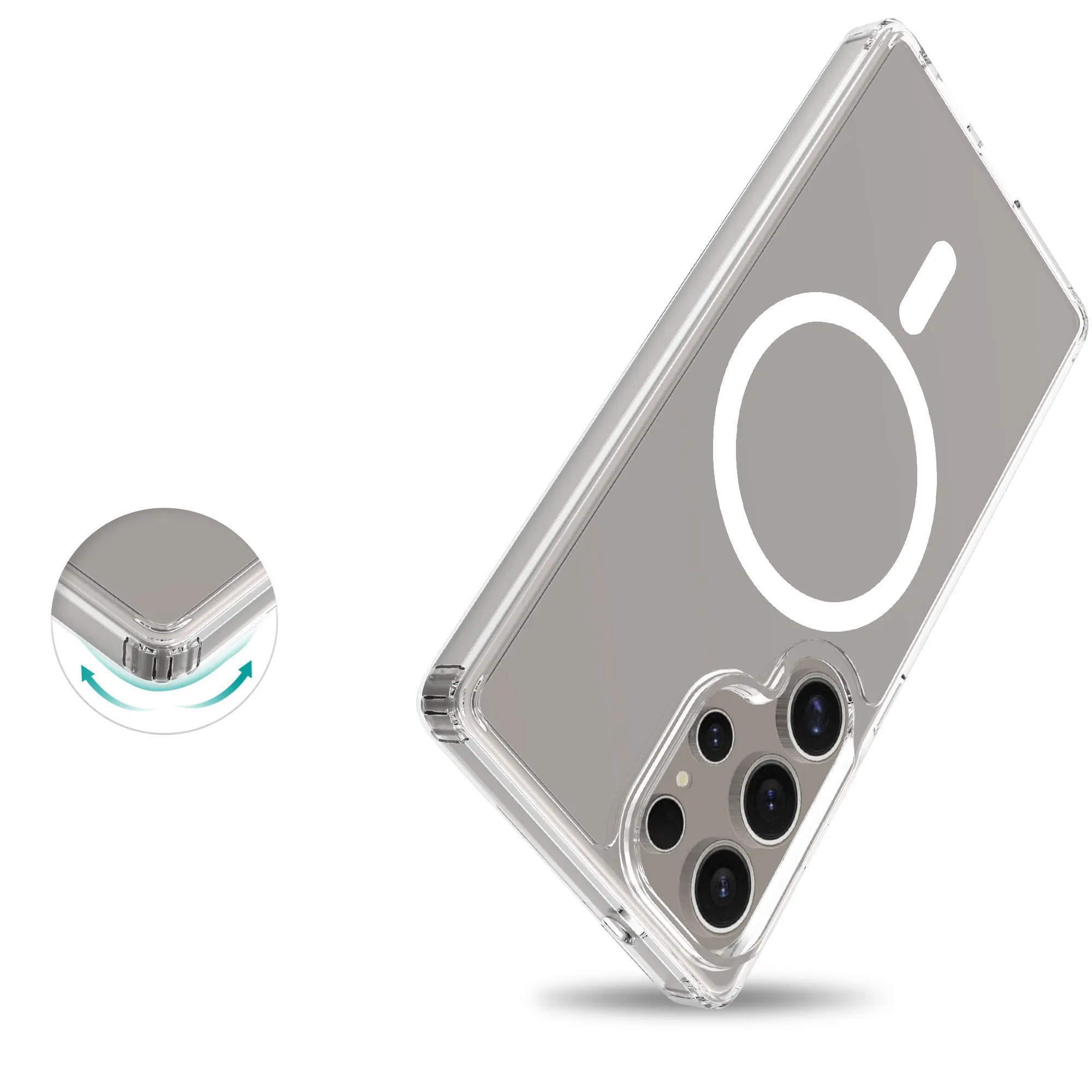 Hybridskal MagSafe Samsung Galaxy S25 Ultra Genomskinlig