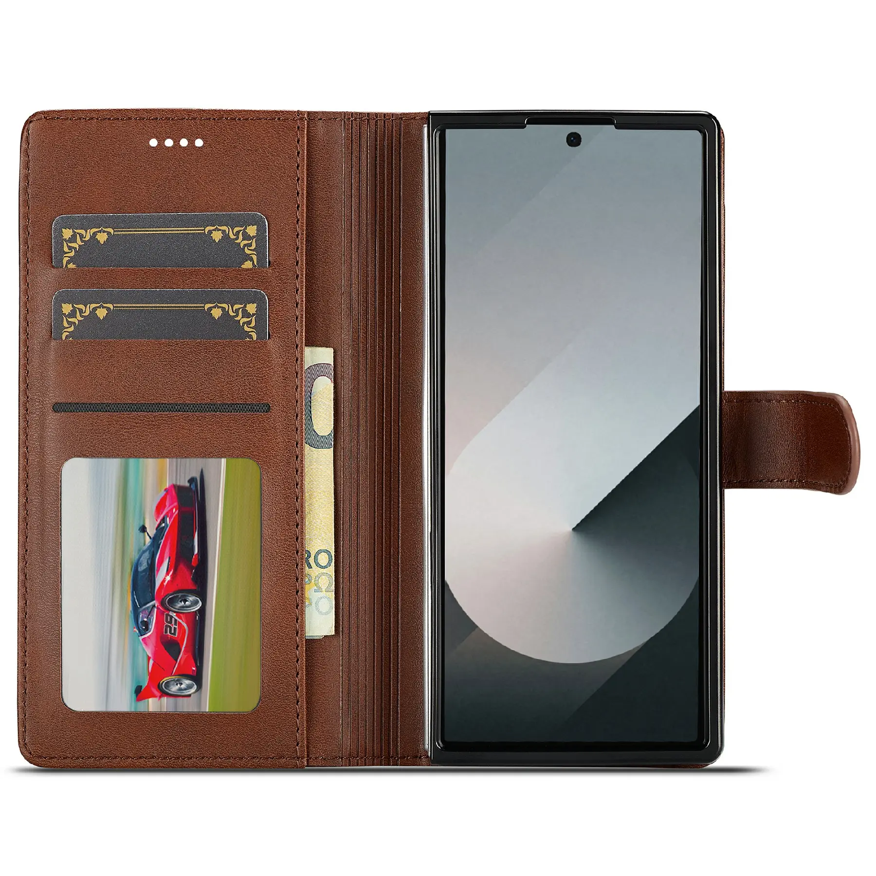 Plånboksfodral Samsung Galaxy Z Fold 8 Ultra Brun