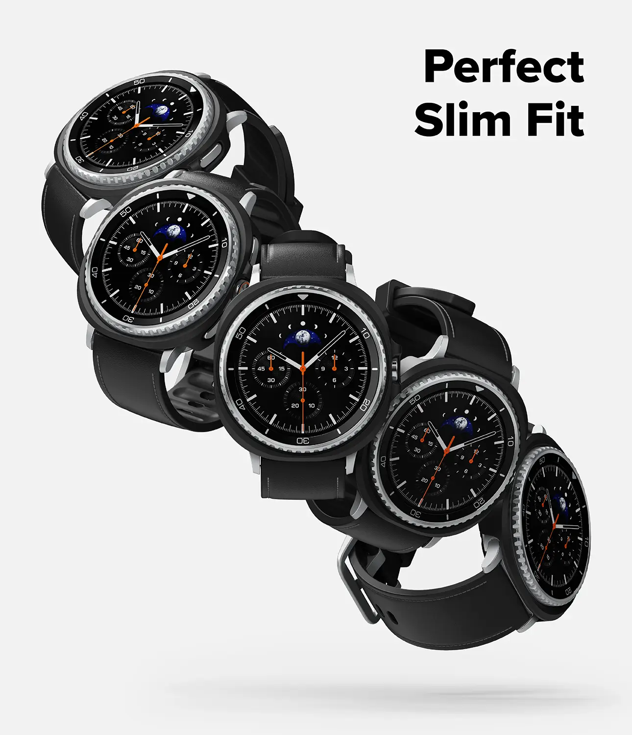 Slim Case (2-pack) Samsung Galaxy Watch 8 Classic Matte Black & Clear