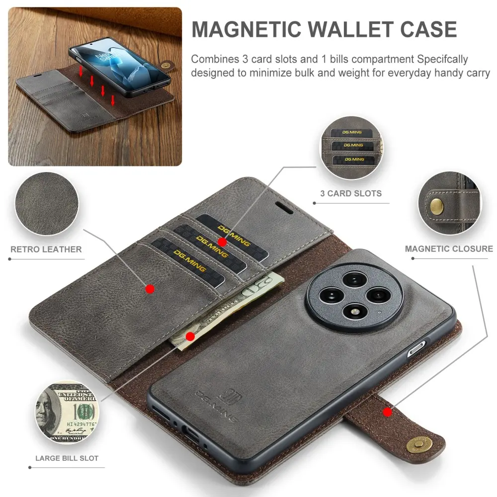 Magnet Wallet  OnePlus 13 Brown