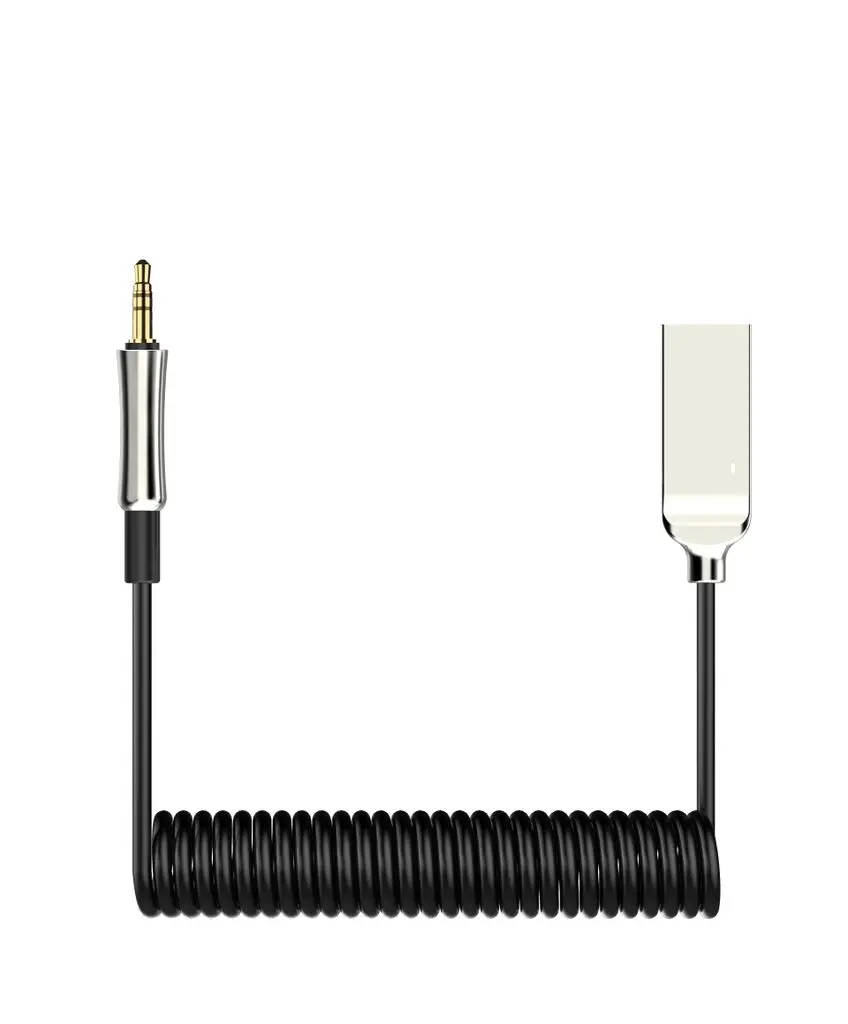 Bil Bluetooth AUX-mottagare Audio med mikrofon 1m Svart