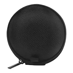 Rundt mini hodetelefonetui svart