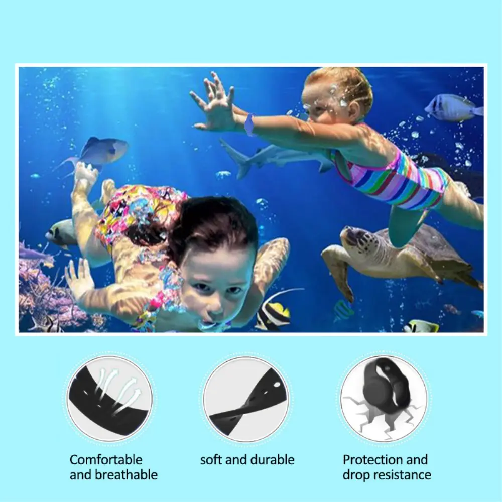 Vattentätt Silikonarmband Apple AirTag Röd