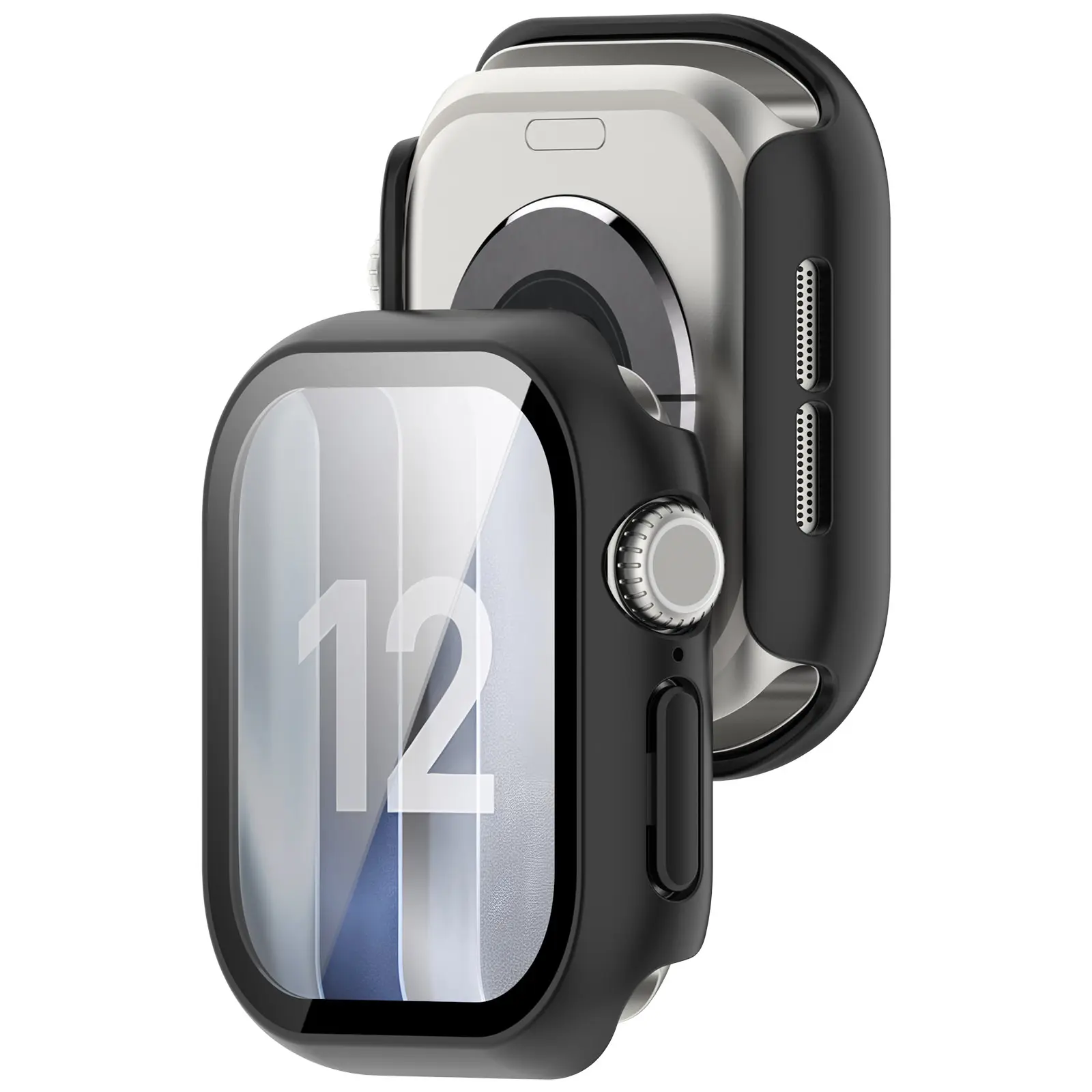 Full Cover Case Apple Watch Series 12 47mm Svart