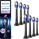 Sonicare S2 Sensitive 8-pack børstehoder HX6058/88, Svart