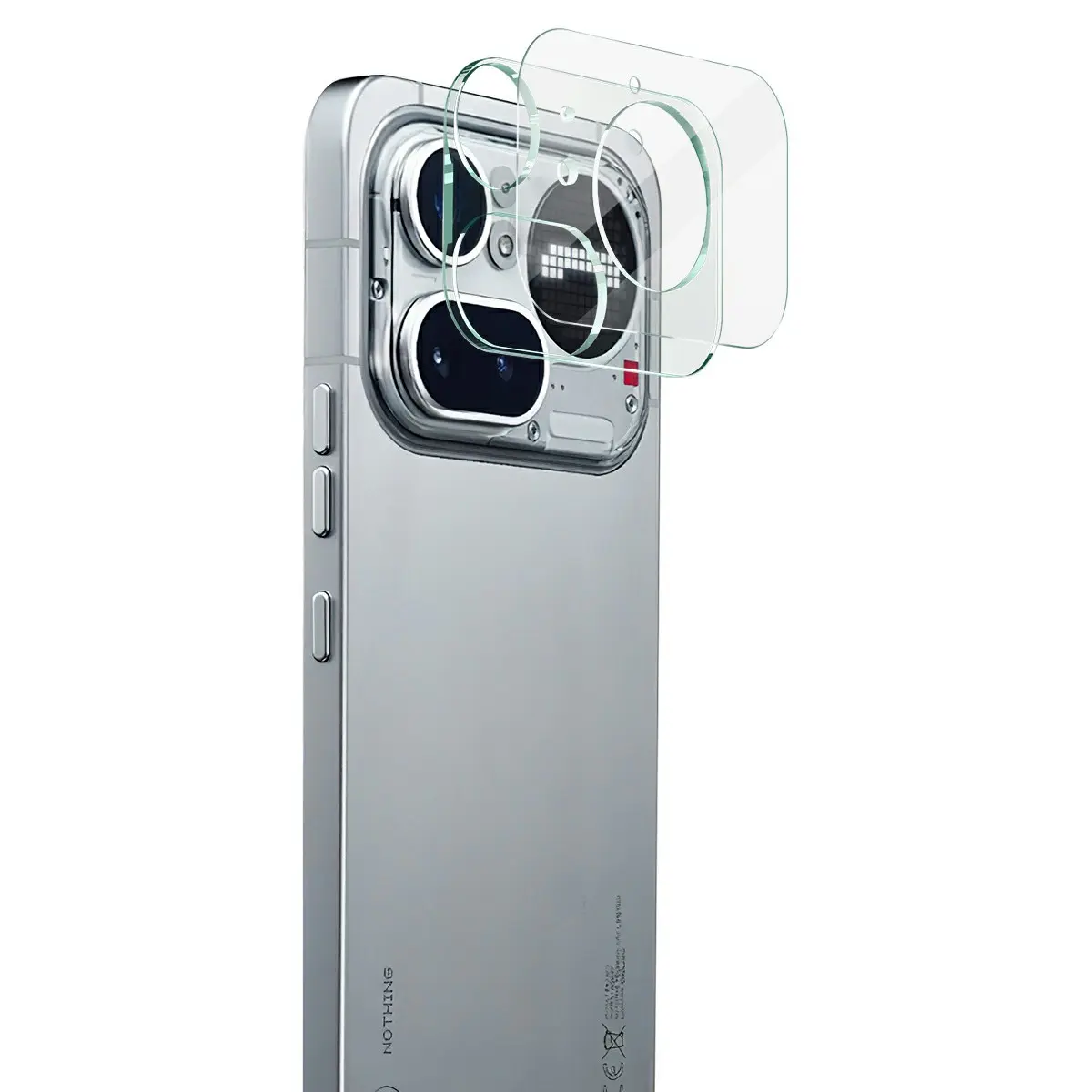 Nothing Phone 4a Pro Kameraskydd i glas, Genomskinlig