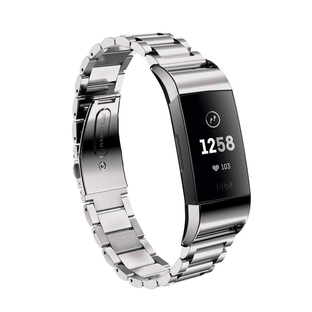 Fitbit Charge 4/Charge 3 Metal Reim Sølv - Armbånd i luksuriøs og stilren design