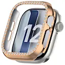 Rhinestone Skal Apple Watch Series 12 43mm Roséguld