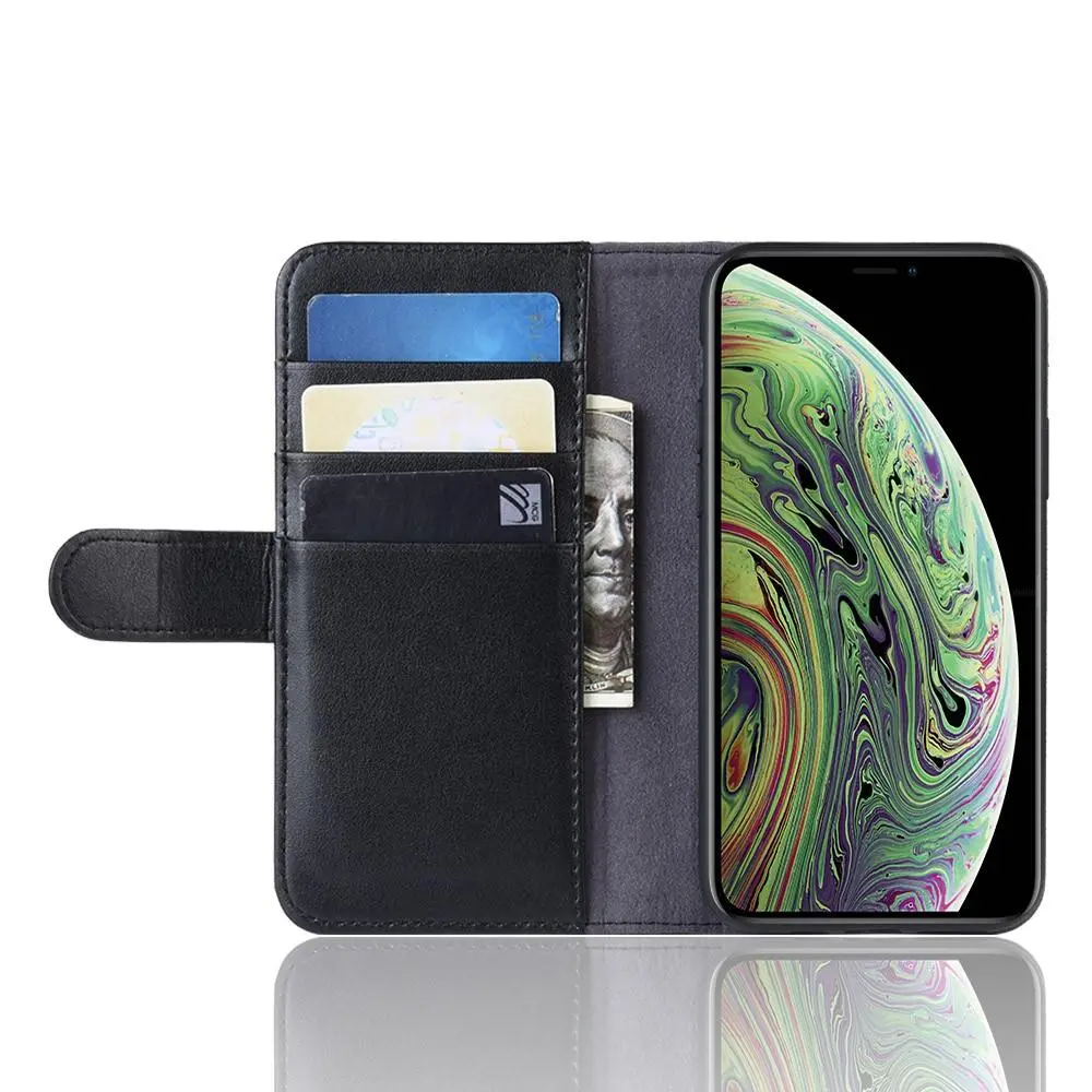 Äkta Läderfodral iPhone 11 Pro Svart