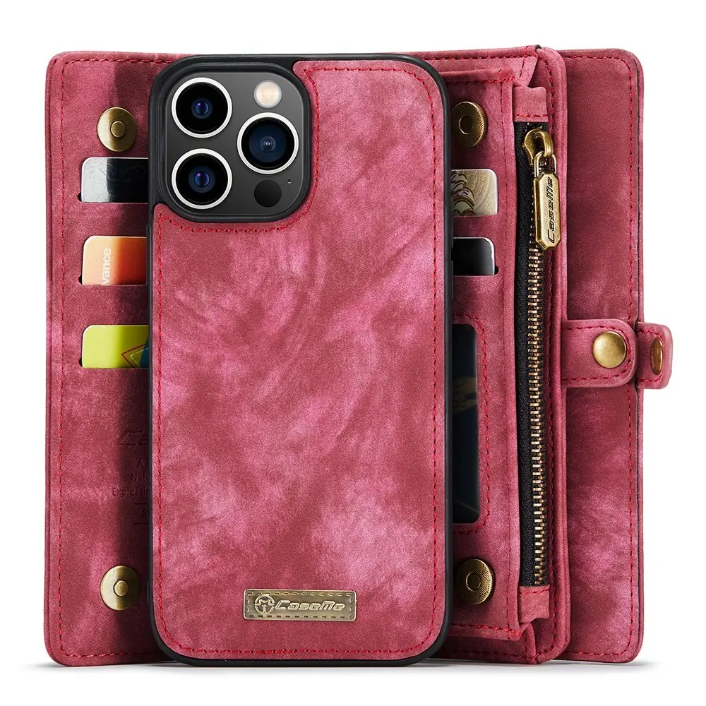 Multi-slot Plånboksfodral iPhone 12 Pro Max Röd