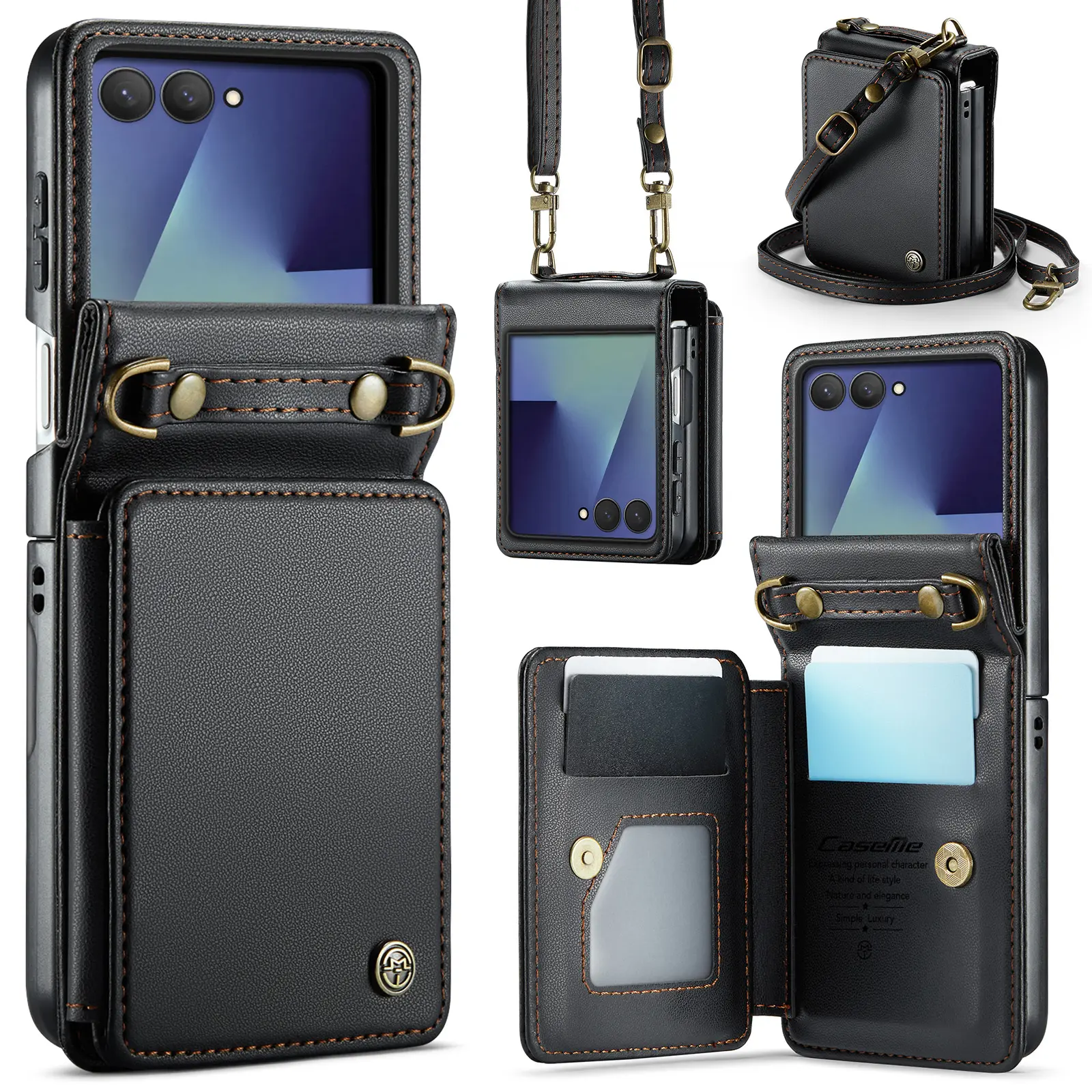 RFID-blocking Lompakonkuori Samsung Galaxy Z Flip 8 Musta
