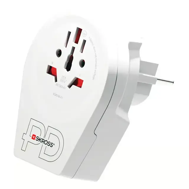 Reiseadapter Verden til Europa USB-A/USB-C 20W