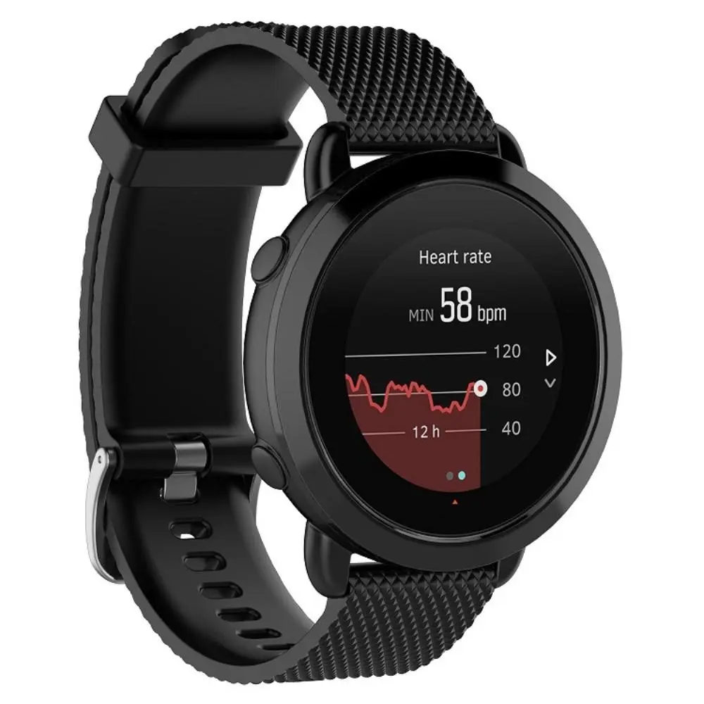 Rem af silikone til Suunto 3 Fitness Sort