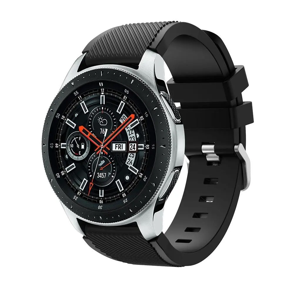 Rem af silikone til Samsung Galaxy Watch 46mm Sort