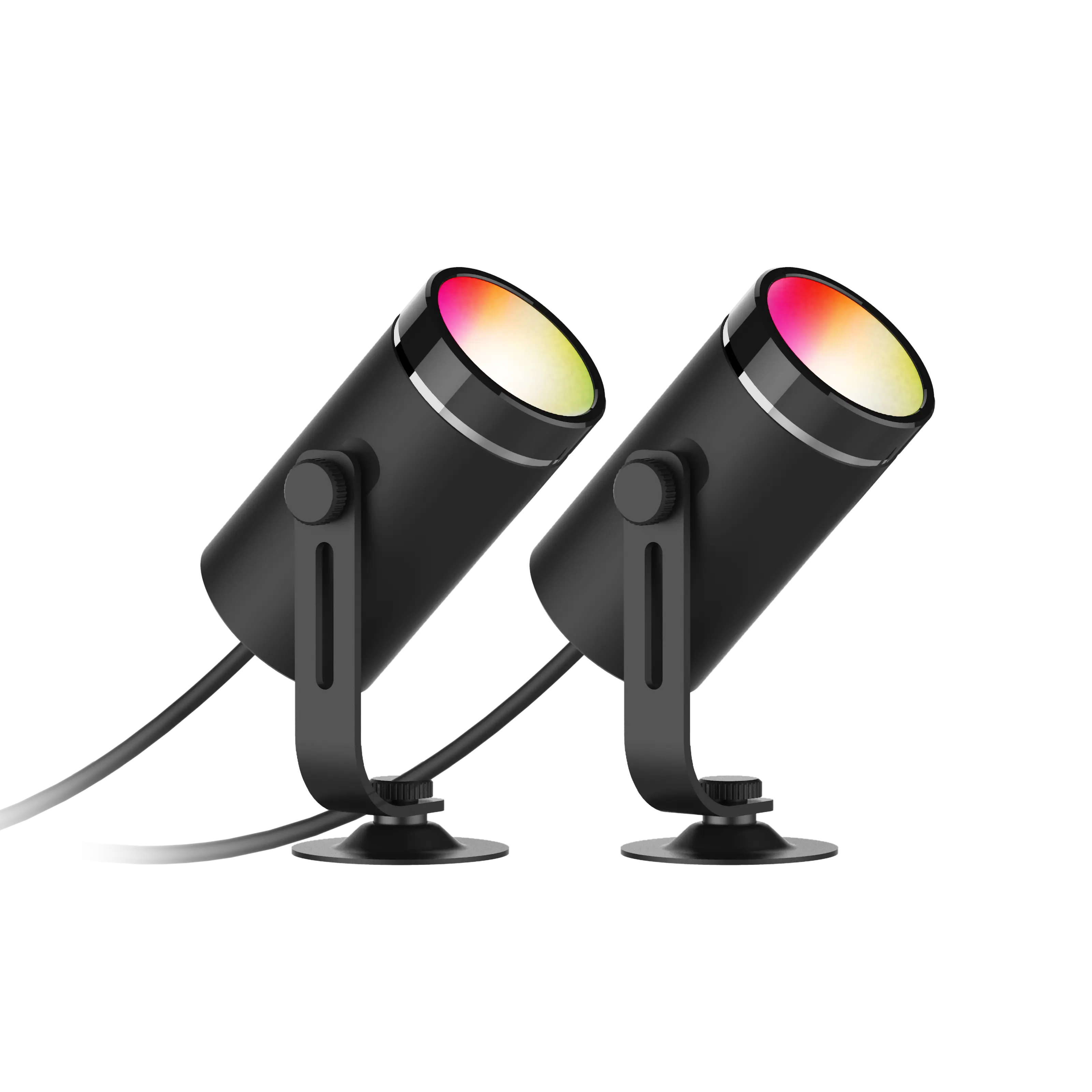 Älykäs RGB-puutarhavalaistus 2 kpl - laajennussarja, Musta