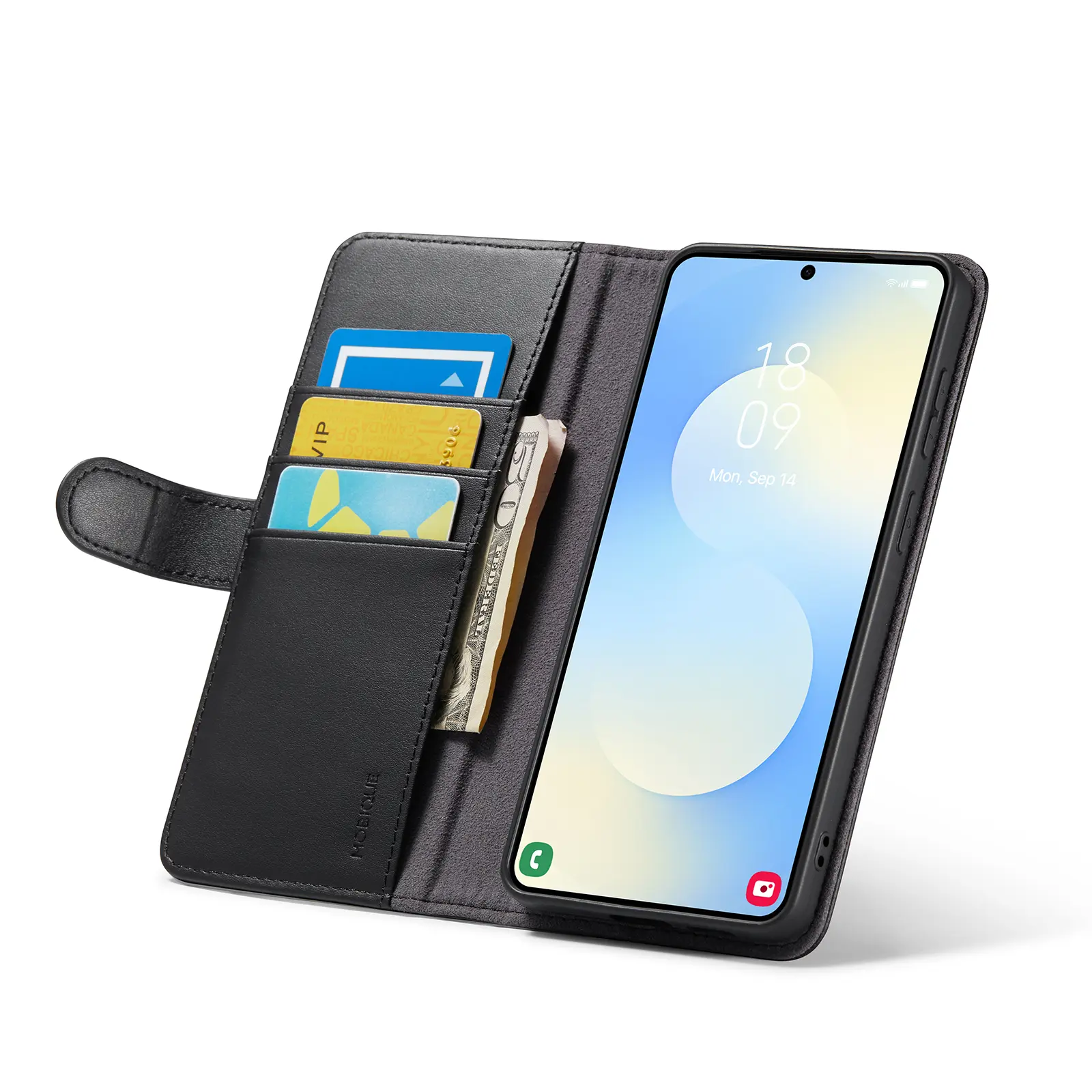 Äkta Läderfodral Samsung Galaxy S26 Plus Svart
