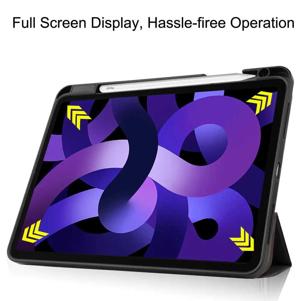 Apple iPad Air 11 7th Gen (2025) Fodral Tri-fold med Pencil-hållare Svart