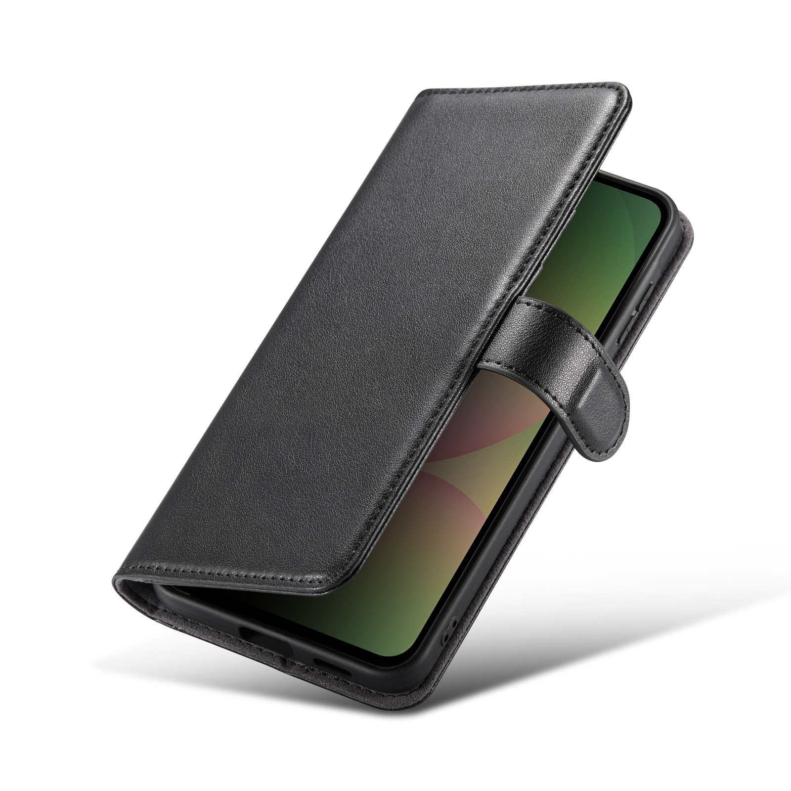 Äkta Läderfodral Samsung Galaxy A57 Svart