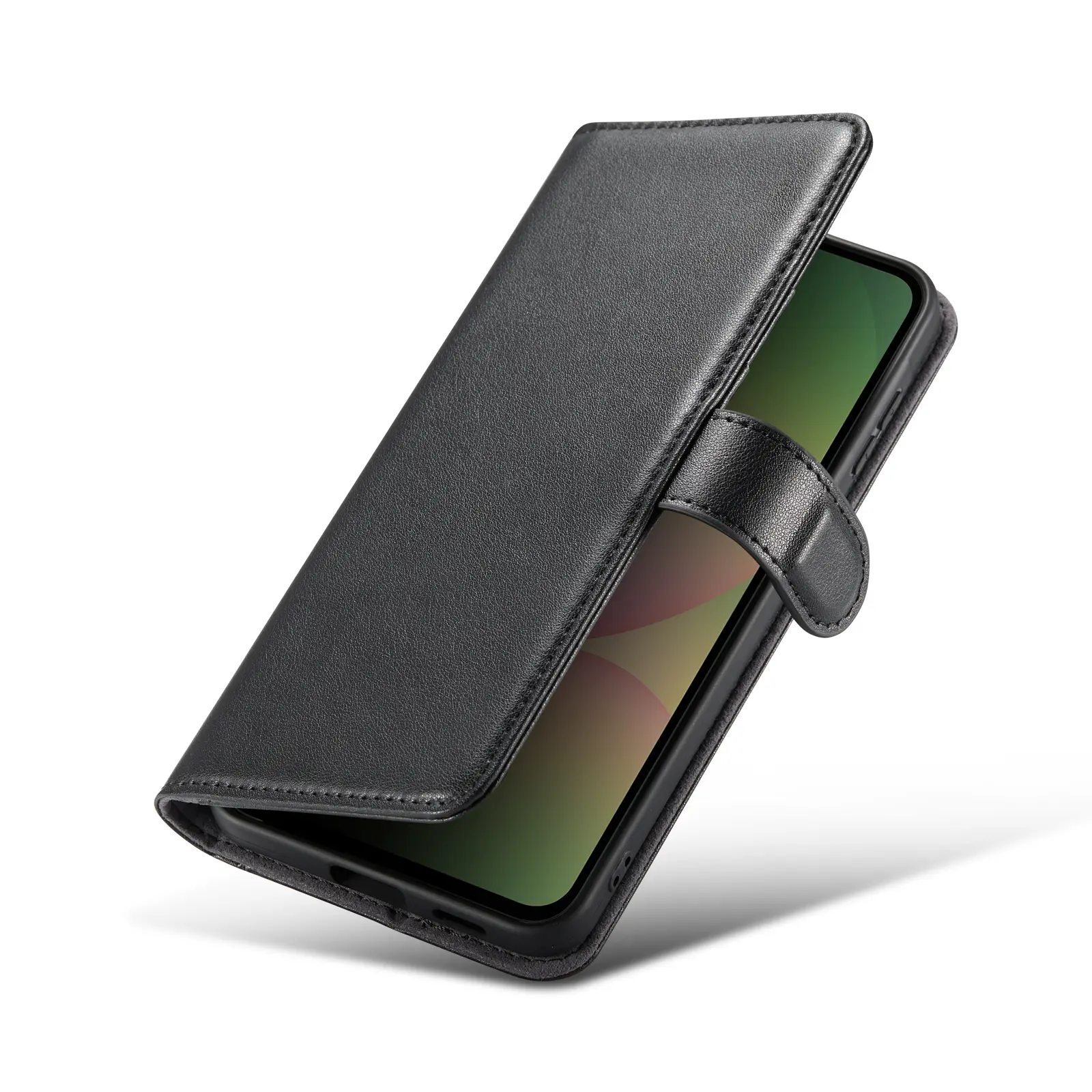 Äkta Läderfodral Samsung Galaxy A57 Svart