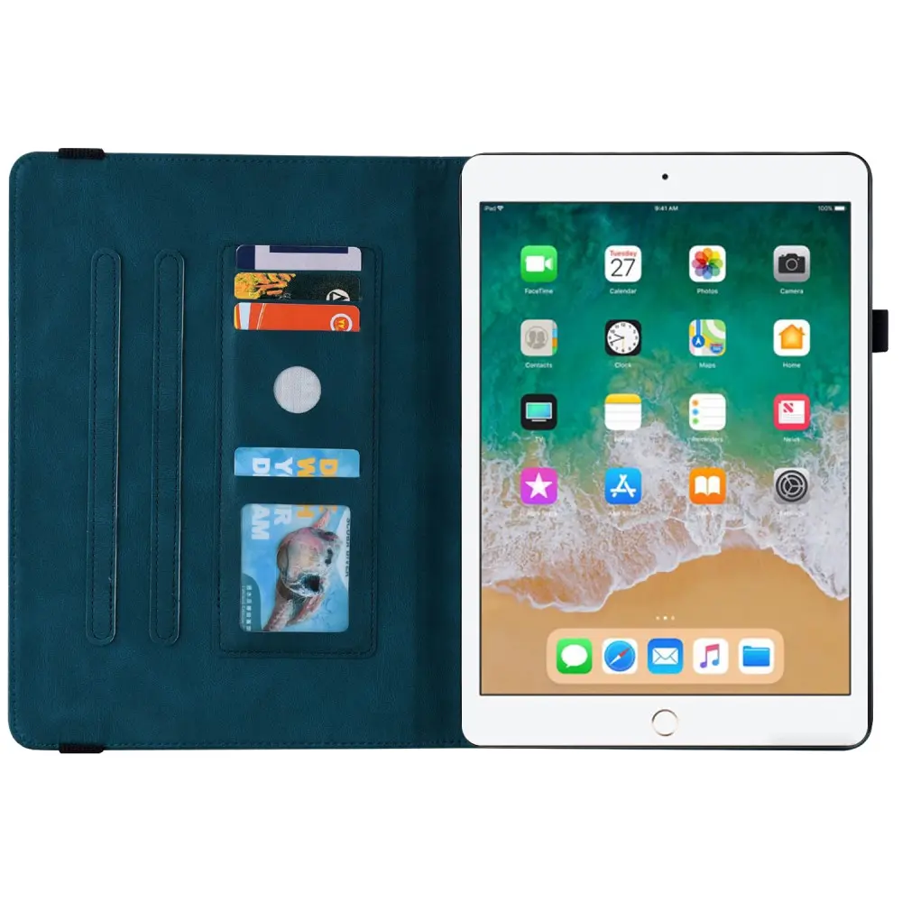 Läderfodral Fjärilar Apple iPad 9.7 6th Gen (2018) Blå