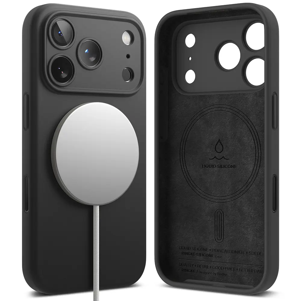iPhone 18 Pro MagSafe silikonecover, Black