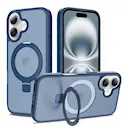 Hybridikuori Magnetic Ring iPhone 16 Vaaleansininen