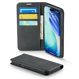 iPhone 17 Slankt etui med kortholder, Sort