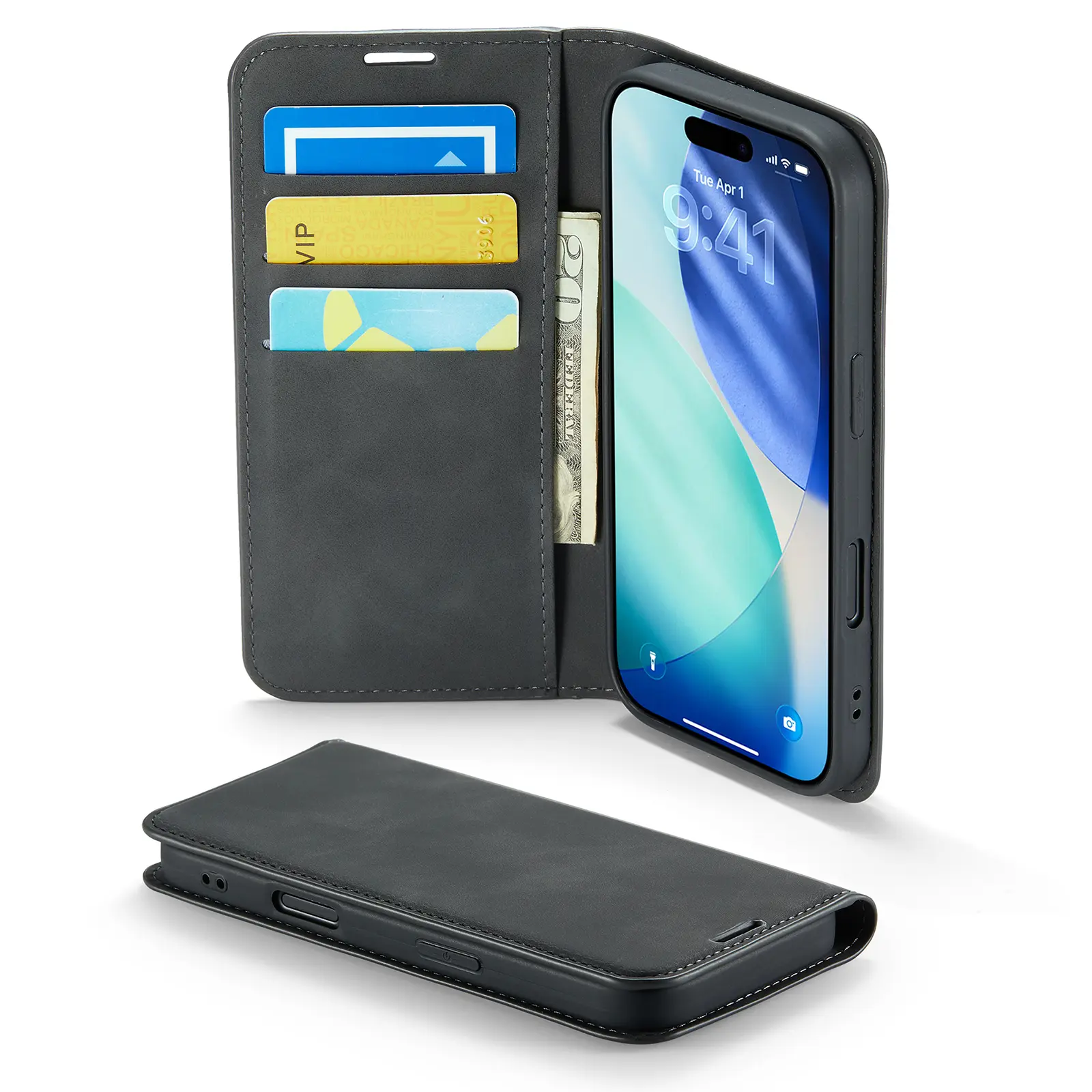 iPhone 17 Slim Mobiltaske Sort