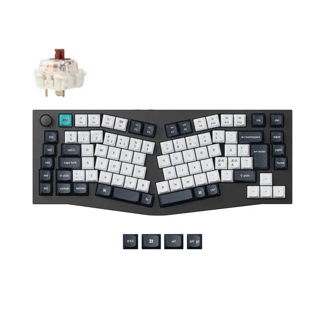 Q10 Max gamingtastatur 75% Alice Tri-Mode QMK/VIA Gateron Jupiter, Brown