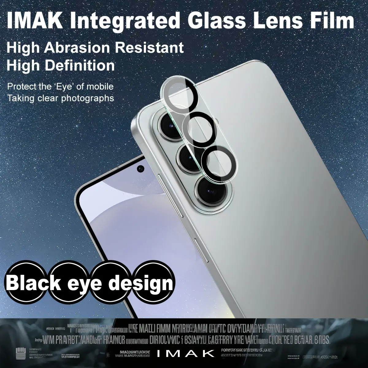 Härdat Glas 0.2mm Linsskydd Samsung Galaxy S26 Plus Svart