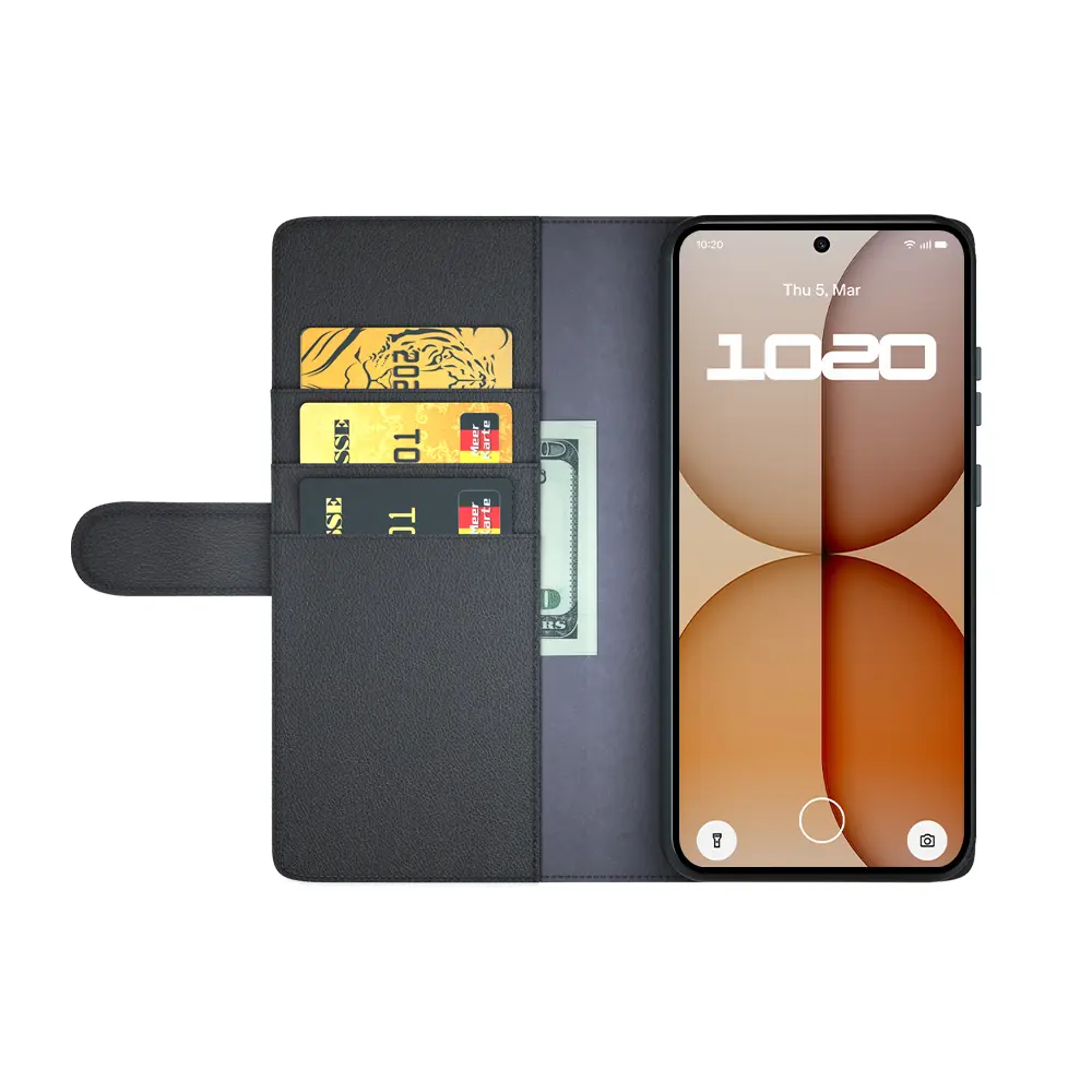 Äkta Läderfodral Nothing Phone 4a Svart