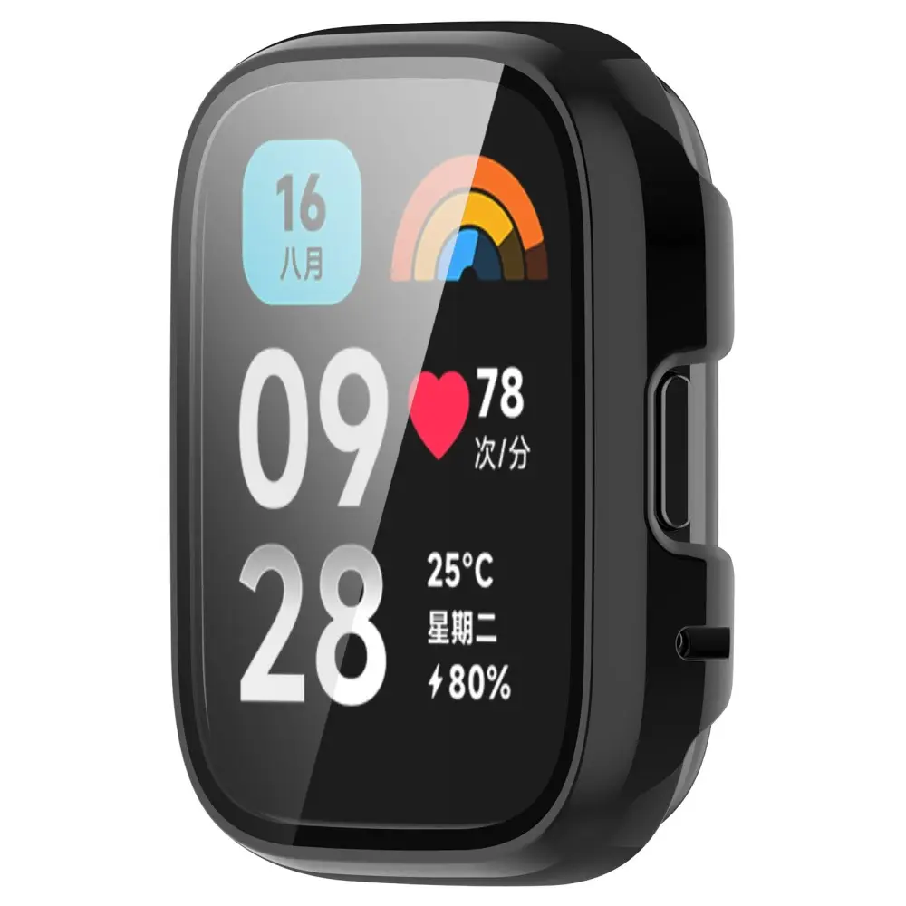 Full Cover Case Xiaomi Redmi Watch 3 Active Svart