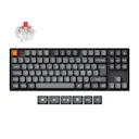 K8 MAX Tri-Mode Hot Swap Trådløst gamingtastatur QMK/VIA, Super Red