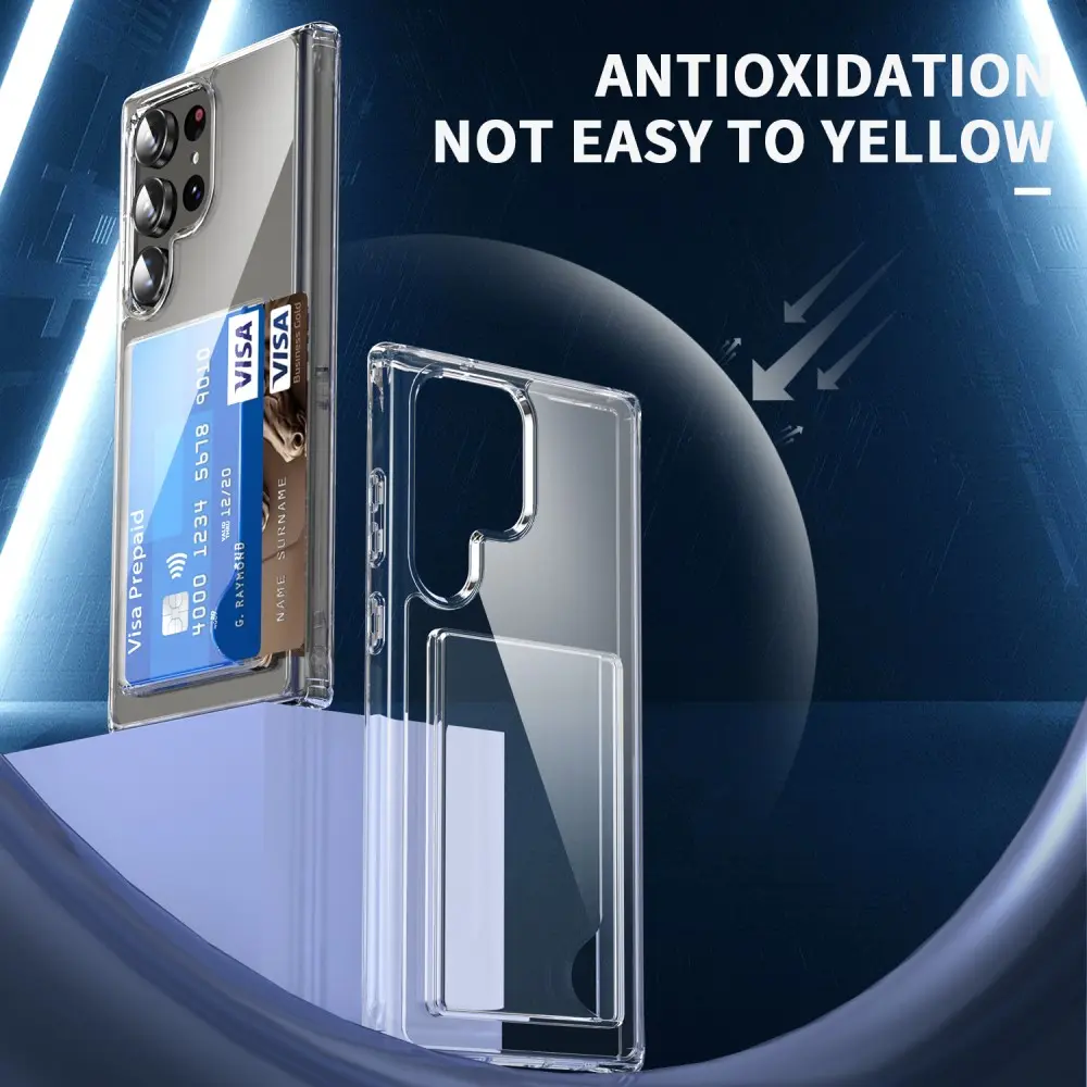 Hybridskal Kortfack Samsung Galaxy S23 Ultra Genomskinlig