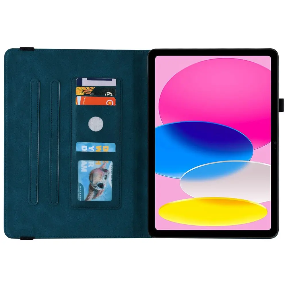 Läderfodral Fjärilar Apple iPad 11 11th Gen (2025) Blå
