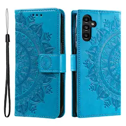 Nahkakotelo Mandala Samsung Galaxy A16 sininen