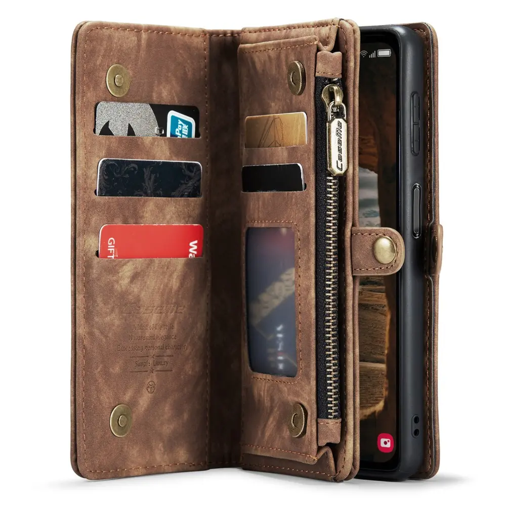Multi-slot Plånboksfodral Samsung Galaxy A54 Brun
