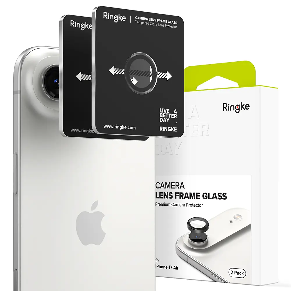 Camera Lens Frame Glass (2-pack) iPhone Air Black