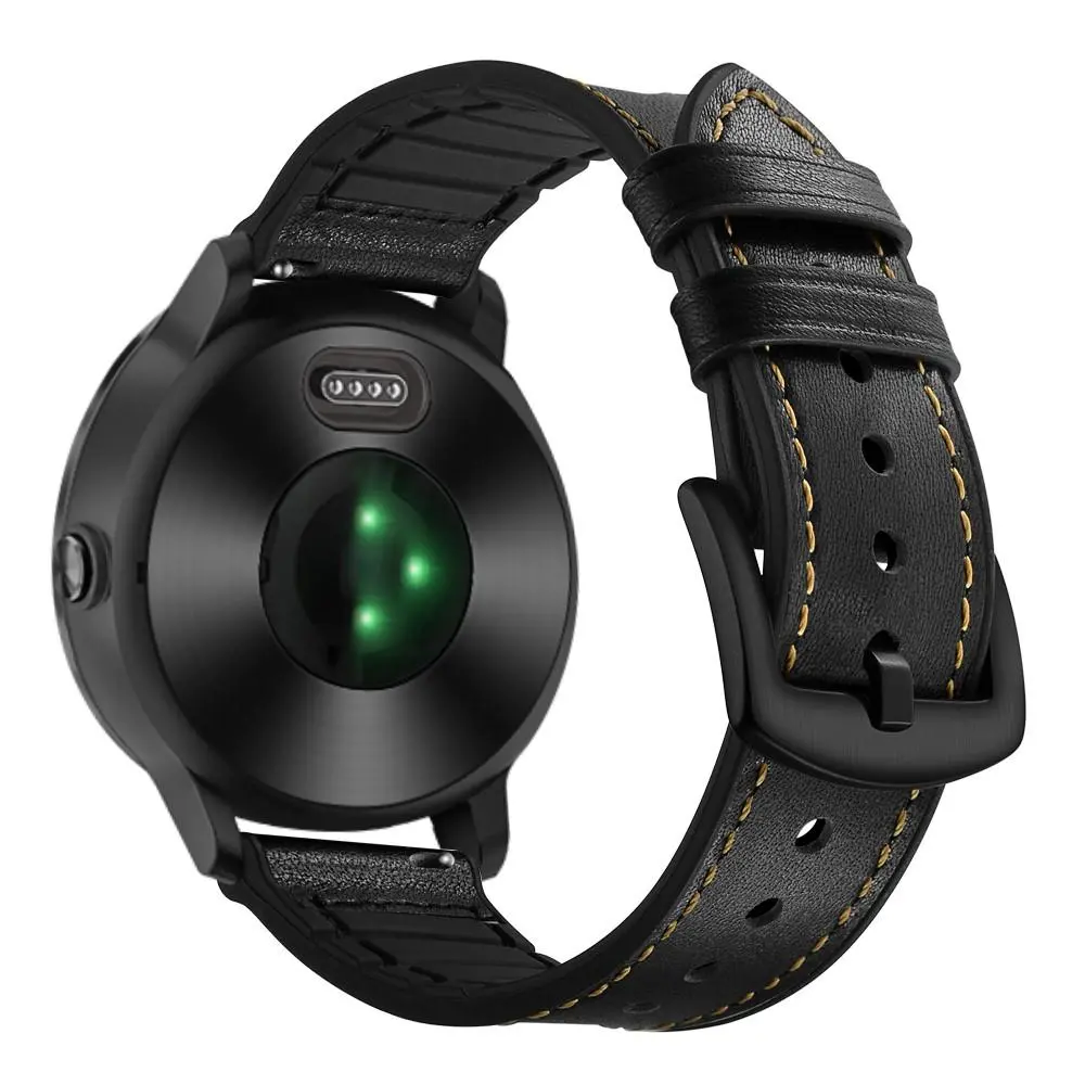 Läderarmband Garmin Vivoactive 3 Svart