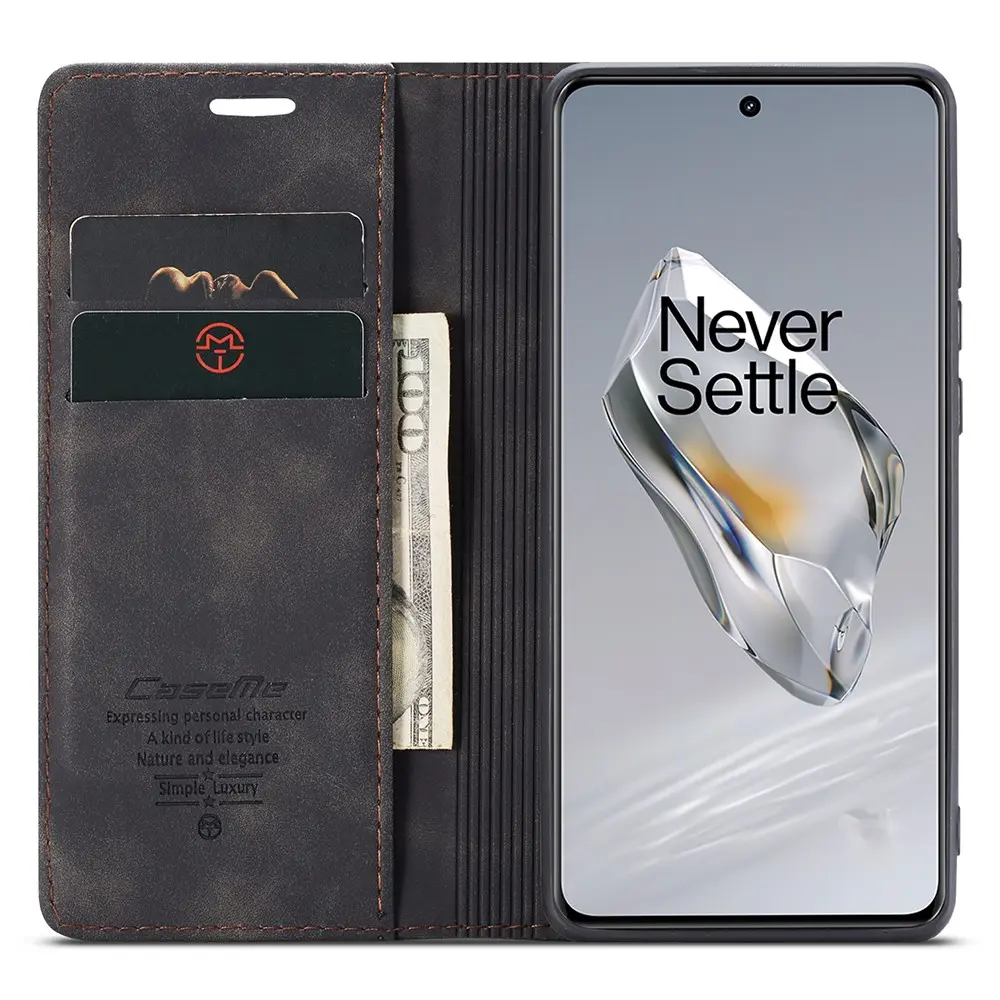 Slim Plånboksfodral  OnePlus 12 Svart