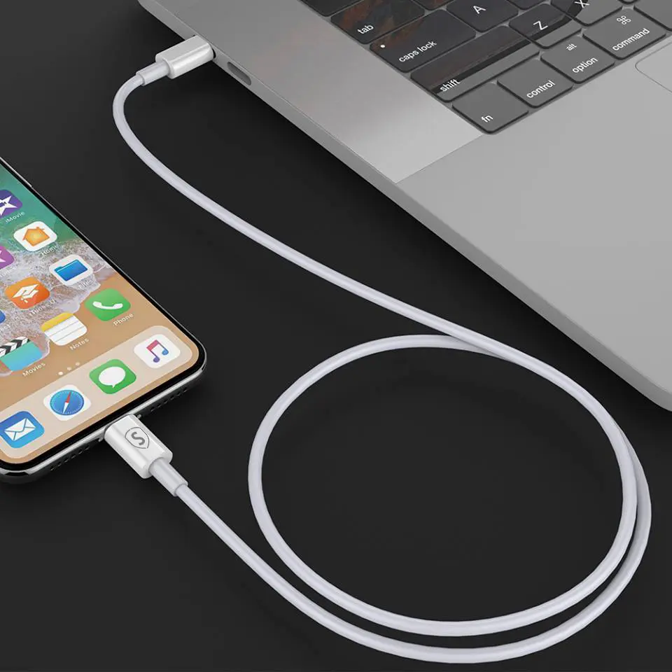 USB-C till Lightning-kabel 2.1A 2m Vit