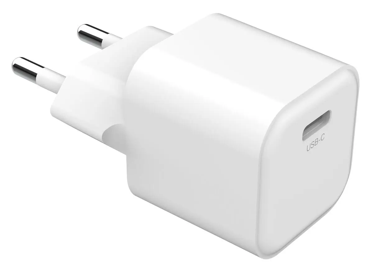 USB-C Laddare med 1m kabel 20W PD Vit