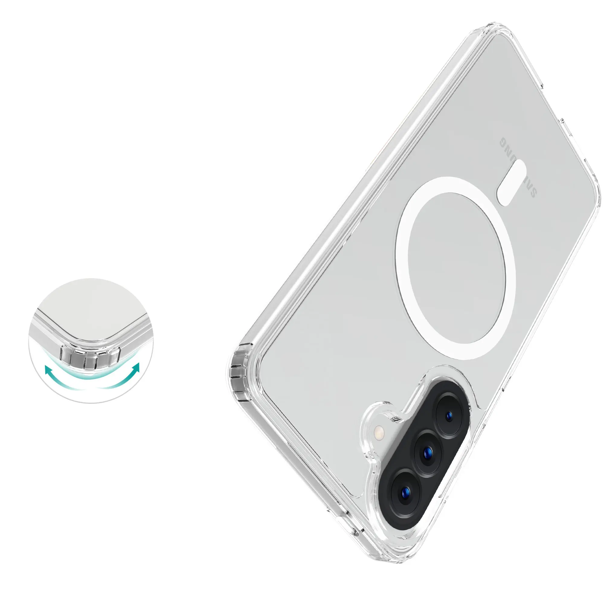Hybridskal MagSafe Samsung Galaxy A57 Genomskinlig