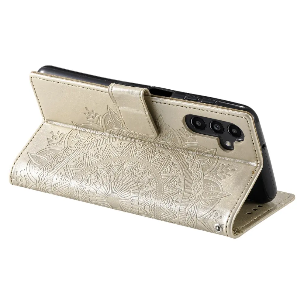Läderfodral Mandala Samsung Galaxy A26 Guld