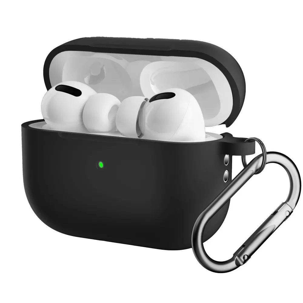 Silikonecover med karabinhage Apple AirPods Pro 2 Sort