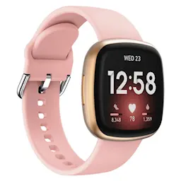 Fitbit Versa 3 silikoniranneke, Vaaleanpunainen
