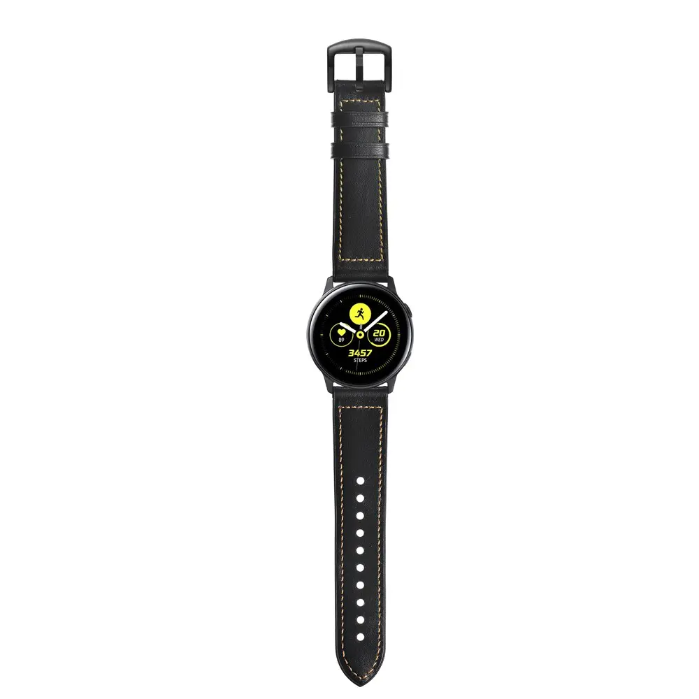 Premium Läderarmband Samsung Galaxy Watch 4 40mm Svart