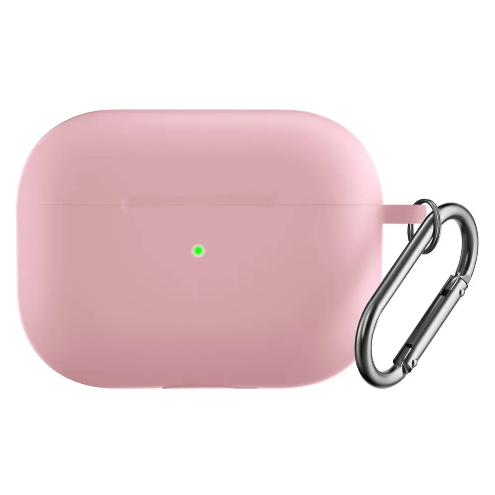 Silikonskal med karbinhake Apple AirPods Pro 2 Rosa