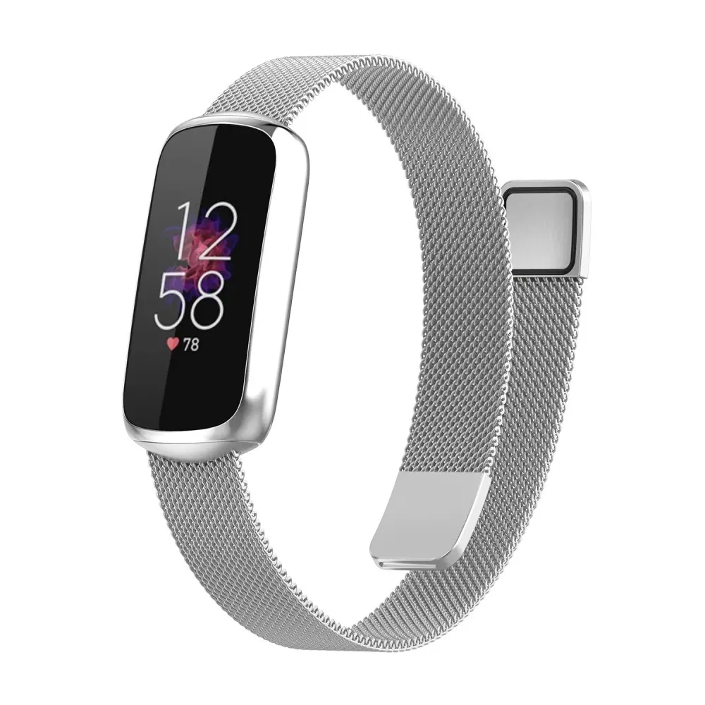 Armbånd Milanese Fitbit Luxe Sølv
